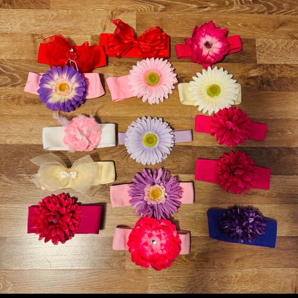 Colorful Floral Headbands Set